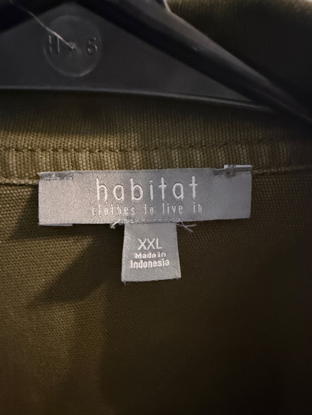 Habitat Olive Frayed-Trim Denim Jacket - Picture 2 of 2